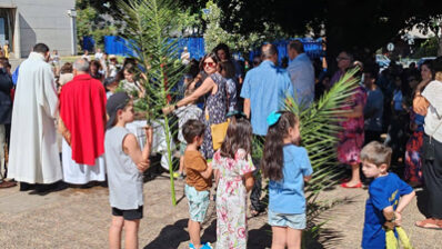 Procesión domingo de Ramos 2024 en colegio Manquehue